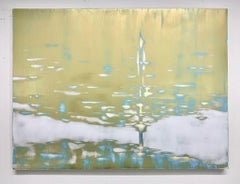 « La vague lumineuse », peinture métallique d'Audra Weaser 