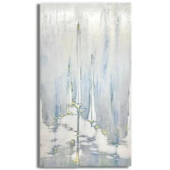Luminous Blue/Silver Metallic Painting by Audra Weaser/ Pearl Stream