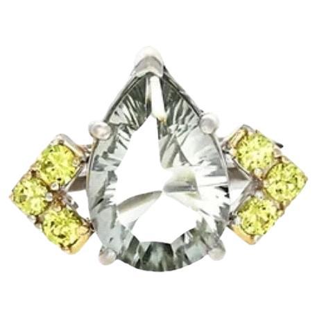 Audree Green Amethyst Ring For Sale