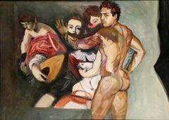 Art Lover, male nude Caravaggio reference