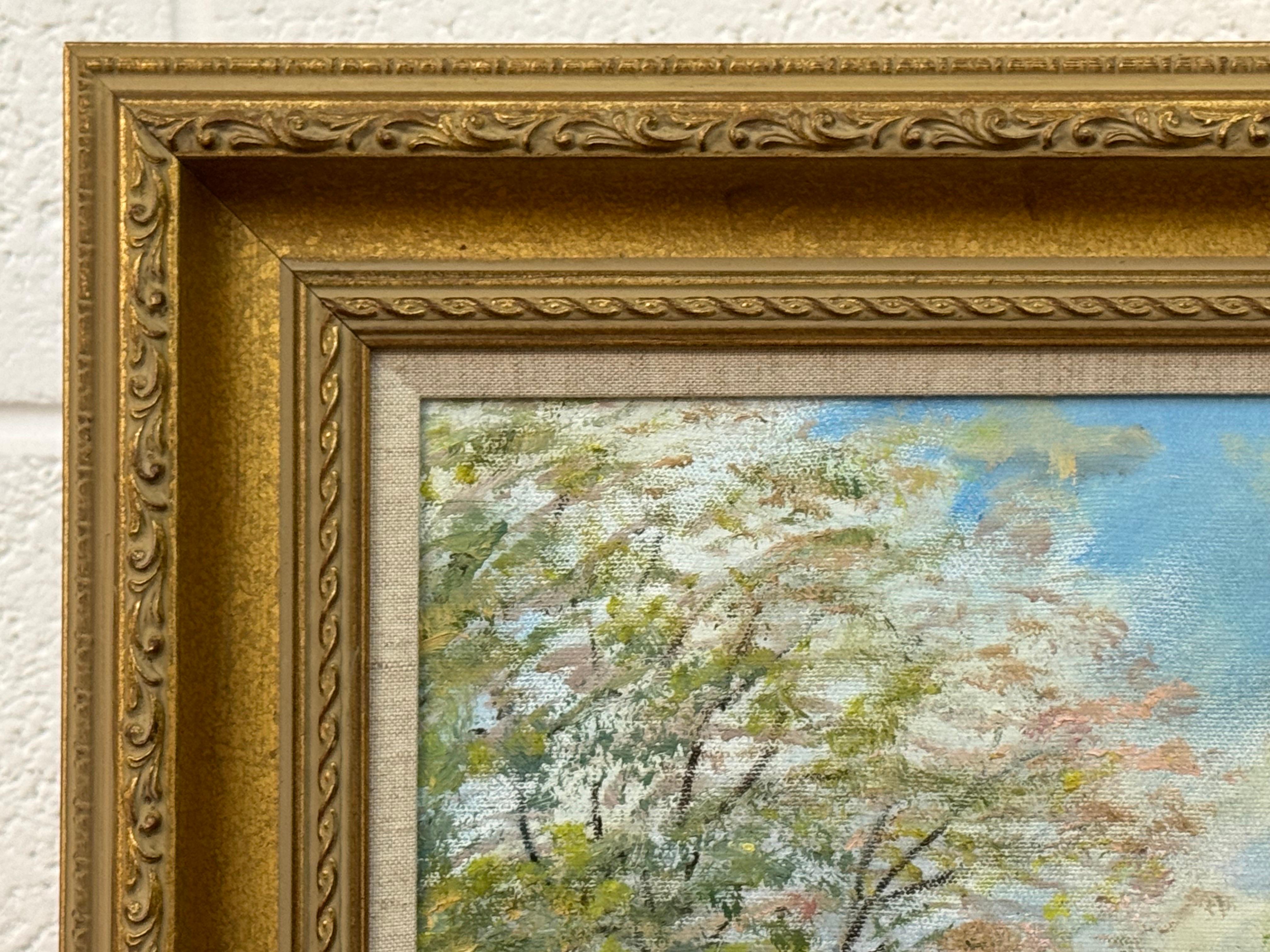 Madre & Child recogiendo flores silvestres en el campo de Irlanda por un artista irlandés 11