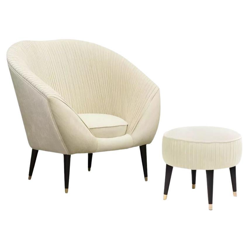 Silla y reposapiés Audrey en venta