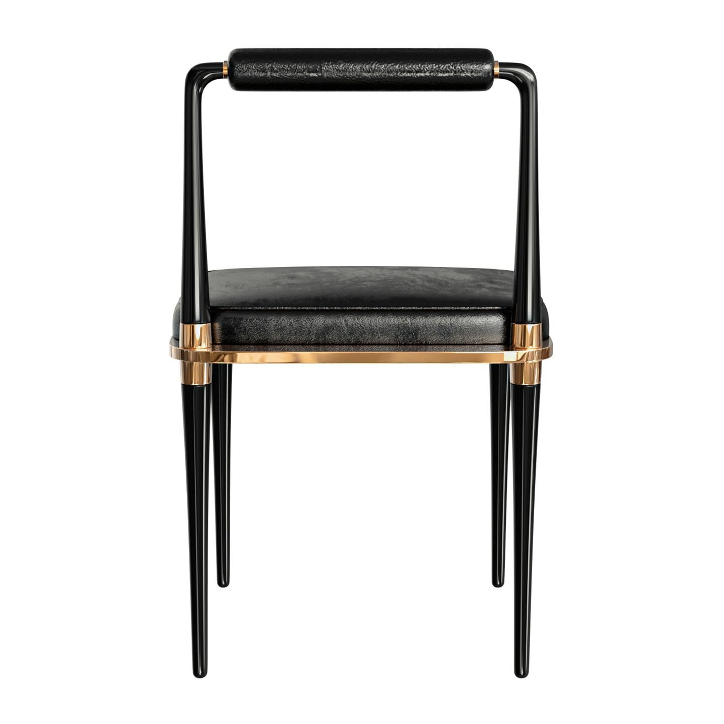 Chaiseudrey, ensemble de huit, acier inoxydable, détails en bronze, Istanbul en vente 4