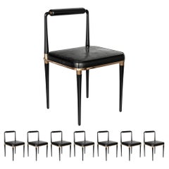 „Audrey“-Stuhl, achtteilig, Edelstahl, Bronzedetails, Istanbul