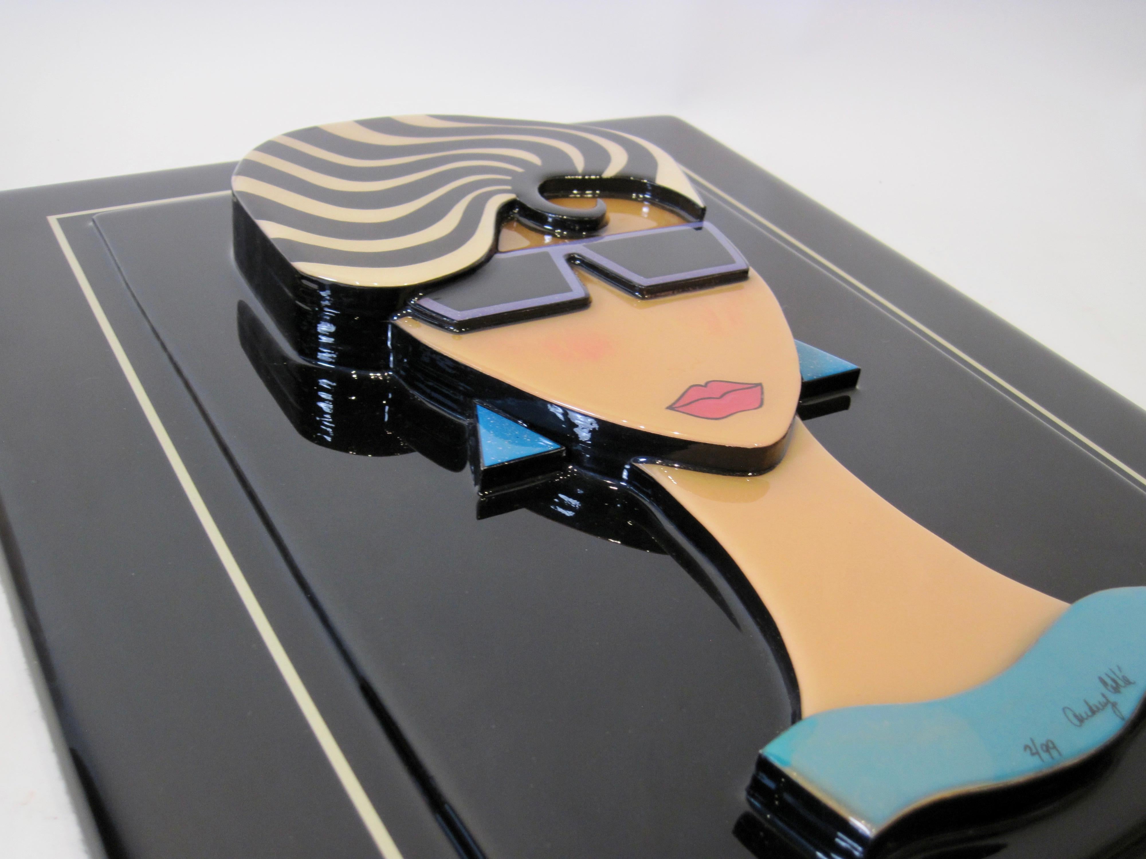Postmodern Resin Relief Wall Sculpture, Audrey Cohlé Signed and Numbered For Sale 4