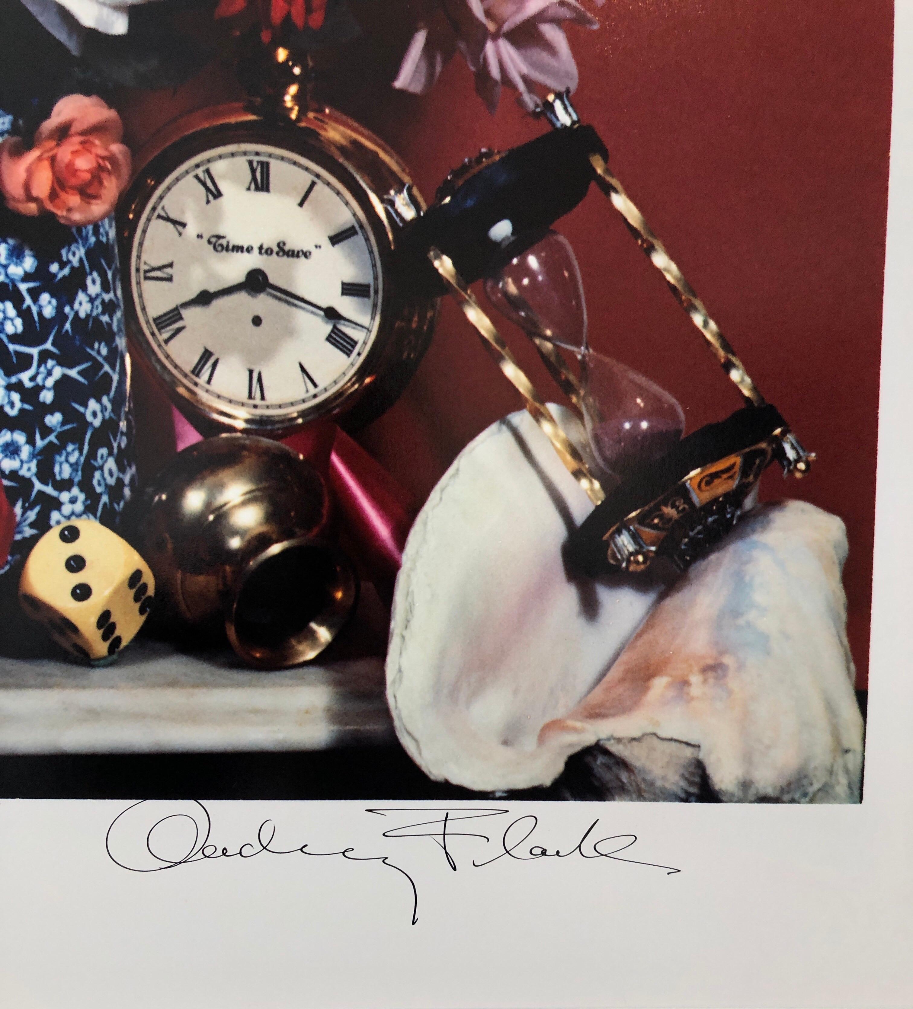 Vintage-Farbfotografie-Dynastie-Transferdruck „Time to Save“, Audrey Flack, Pop Art im Angebot 2