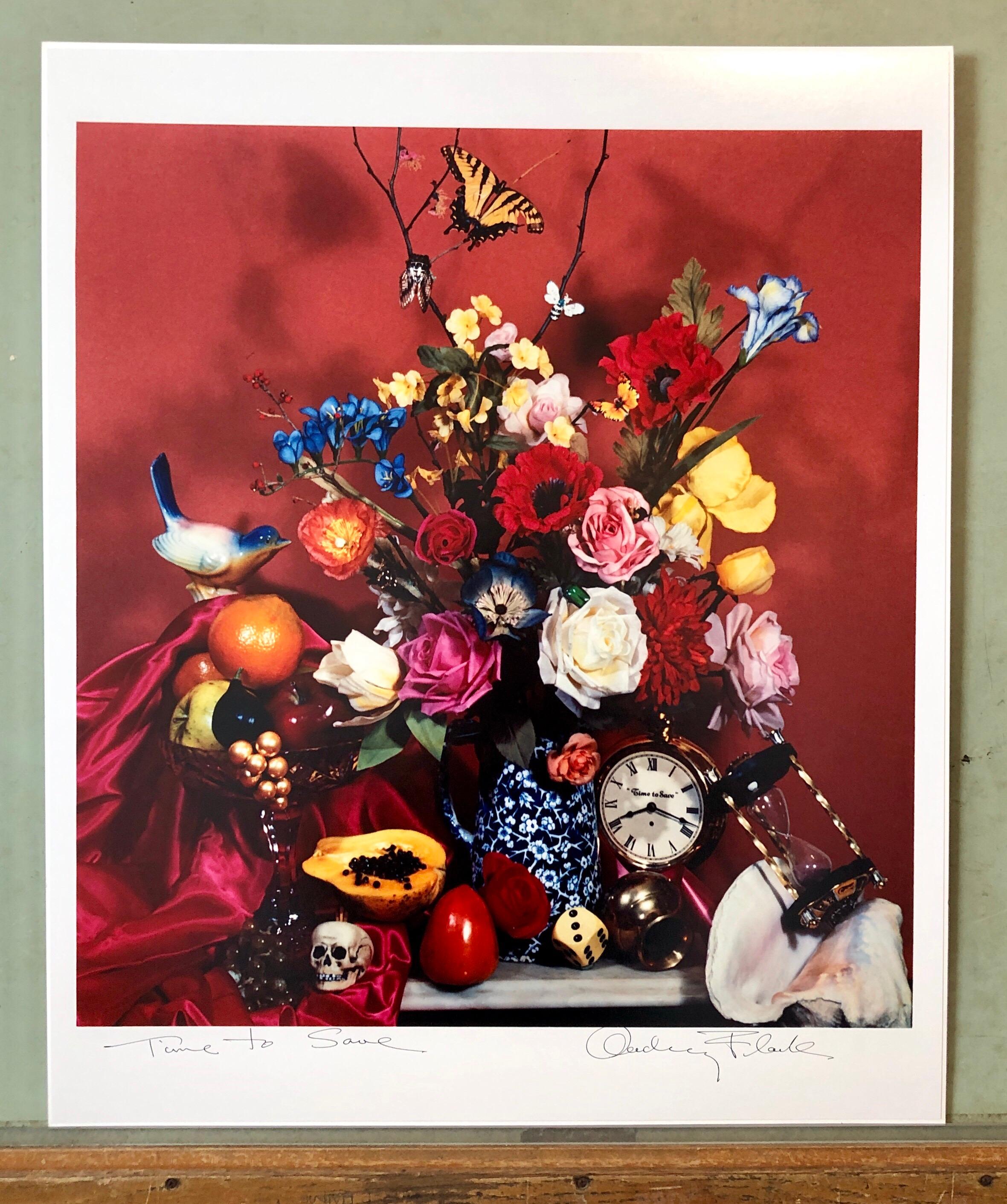 Vintage-Farbfotografie-Dynastie-Transferdruck „Time to Save“, Audrey Flack, Pop Art im Angebot 7