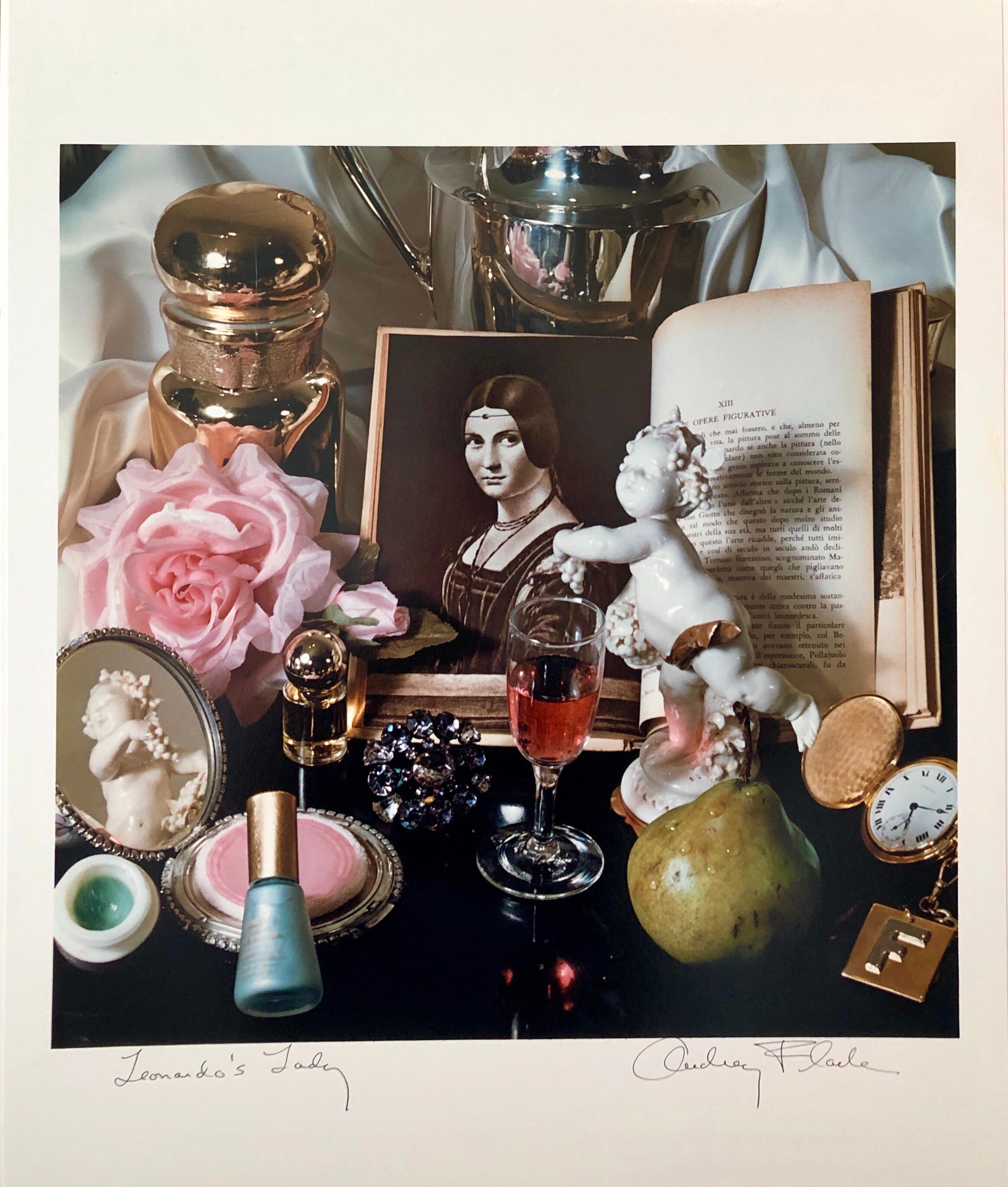 Vintage-Fotodruck mit Farbdruck „Leonardo's Lady“ Audrey Flack, Pop-Art im Angebot 1