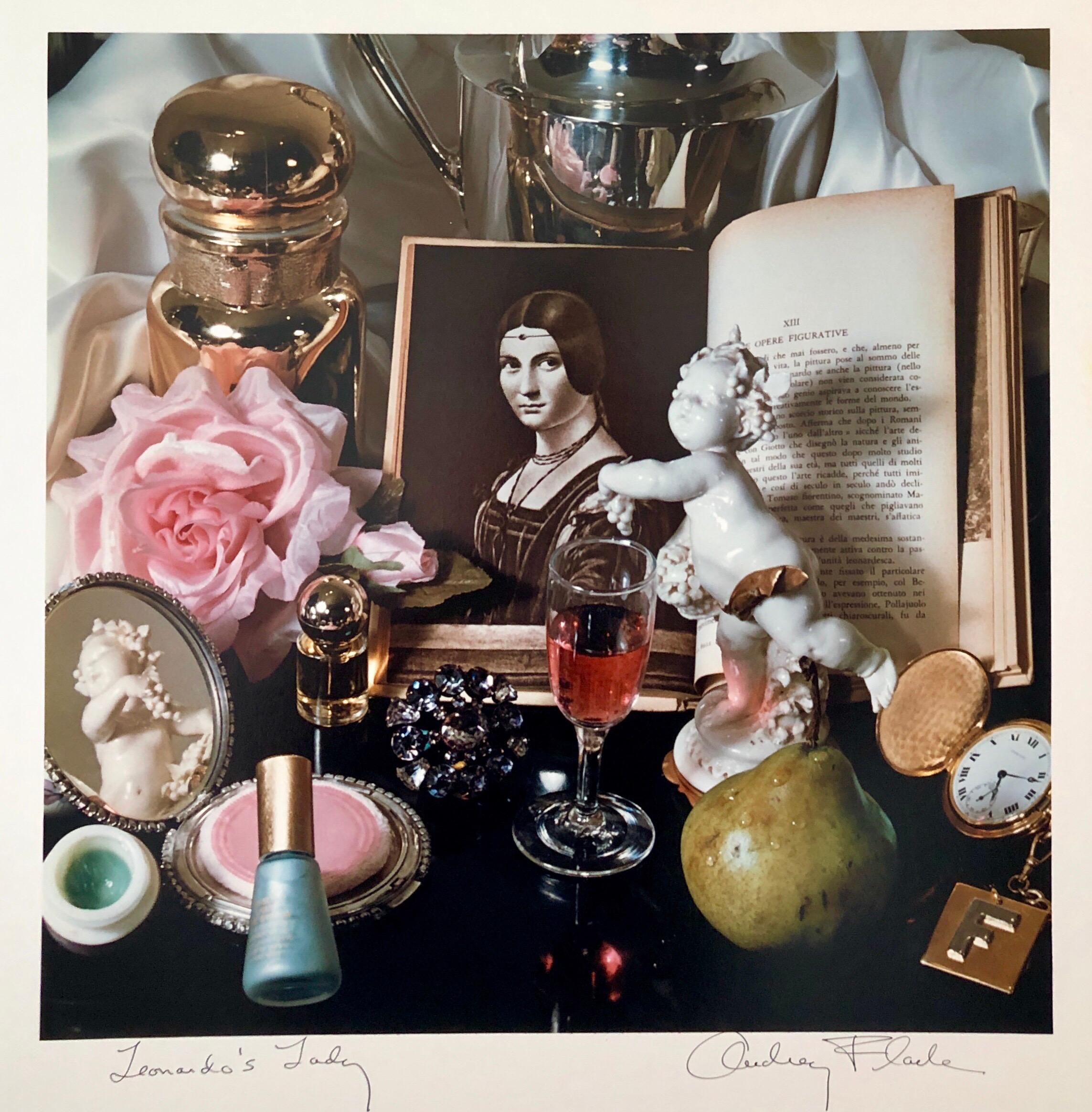 Hand signed and titled in ink by the artist from edition of 50 (plus proofs). Color Photo printed at CVI Lab by master printer Guy Stricherz. Published by Prestige Art Ltd. From the color saturated 1980's. A portrait by Leonardo da Vinci, nail