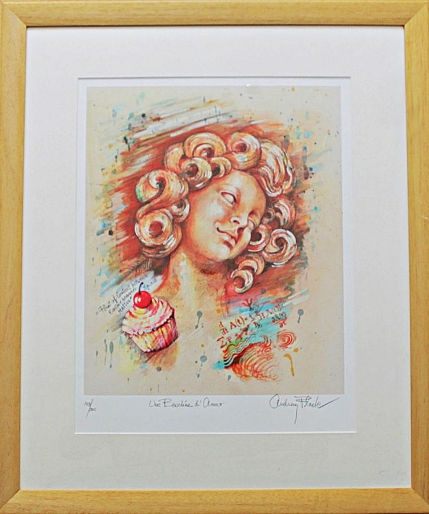 Audrey Flack Abstract Print – Une Bouchee D'Amour (signierter Präsentationsdruck einer weiblichen fotorealistischen Künstlerin) 