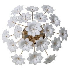 Audrey Hepburn, Delicious Murano Glass Ceiling Light White Wall Light Flowers