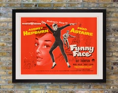 Audrey Hepburn 'Funny Face' Original Vintage British Quad Movie Poster, 1957