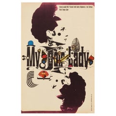 Audrey Hepburn 'My Fair Lady' Original Vintage Movie Poster:: Czech:: 1967