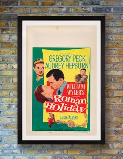 Audrey Hepburn "Roman Holiday" Original Vintage US Movie Poster, 1953