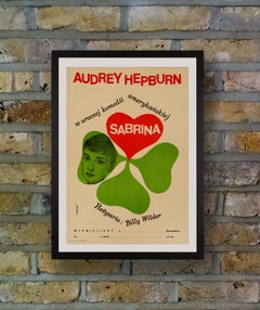 Audrey Hepburn 'Sabrina' Original Vintage Movie Poster, Polish, 1967