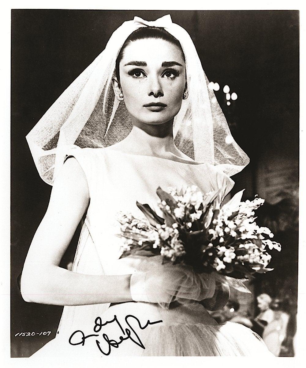 Audrey Hepburn  Vintage autographed 8x10 RP photo 