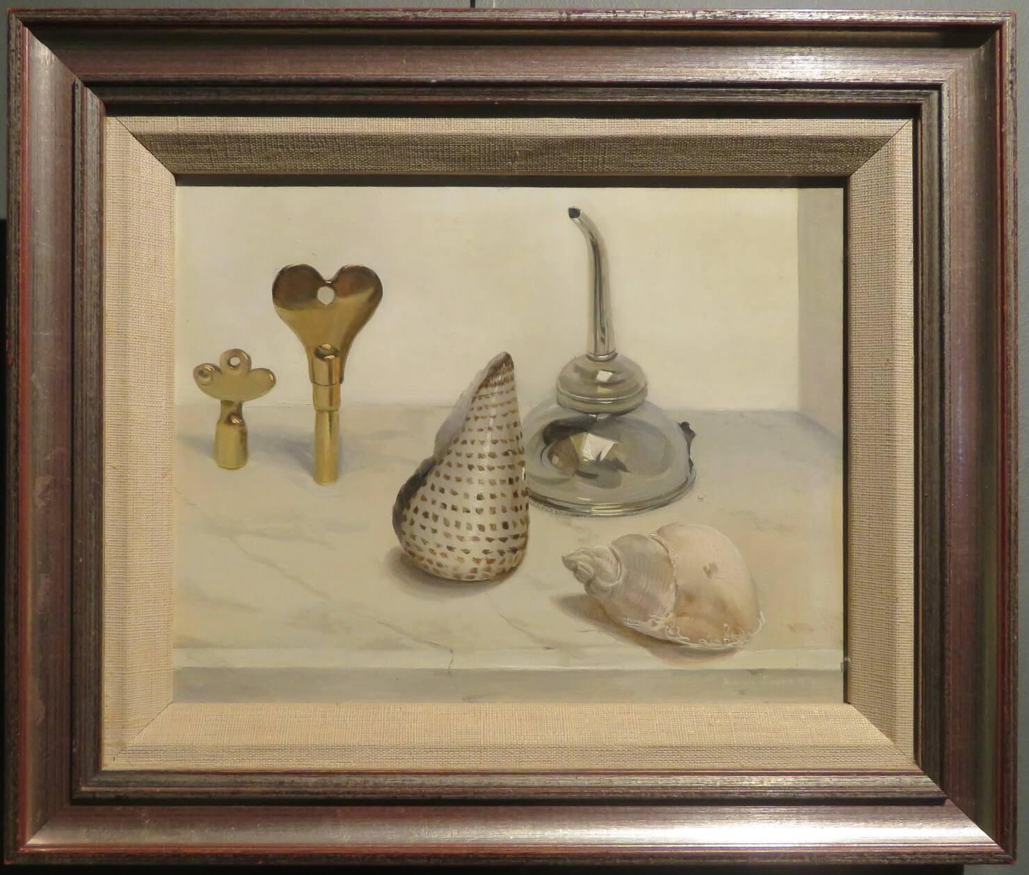 Wunderschönes realistisches Stillleben Ölgemälde der englischen Malerin Audrey Johnson