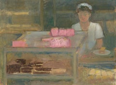 Audrey Lanceman (b.1931) - 20th Century Oil, The Café