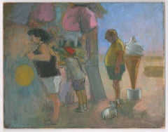 Audrey Lanceman (b.1931) - 20th Century Oil, The Ice Cream Stall