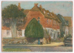Audrey Lanceman (n.1931) - Óleo del siglo XX, Los suburbios