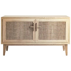 Audrey Sideboard - Bespoke - Limed Oak with Seagrass Detail