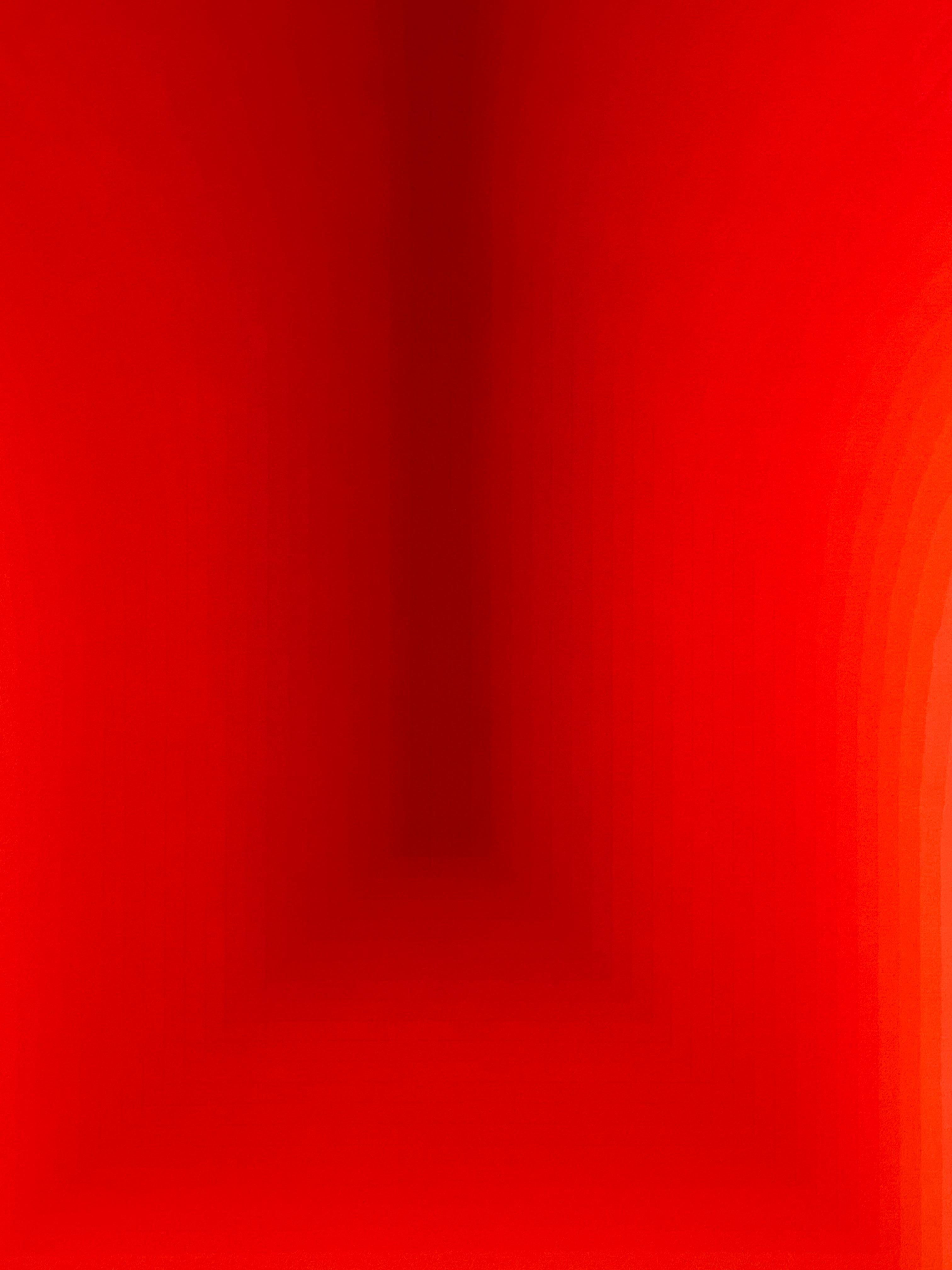 As If Four - Abstract Painting Gradient Curving Stripes Bright Coral Red, 2024 For Sale 5