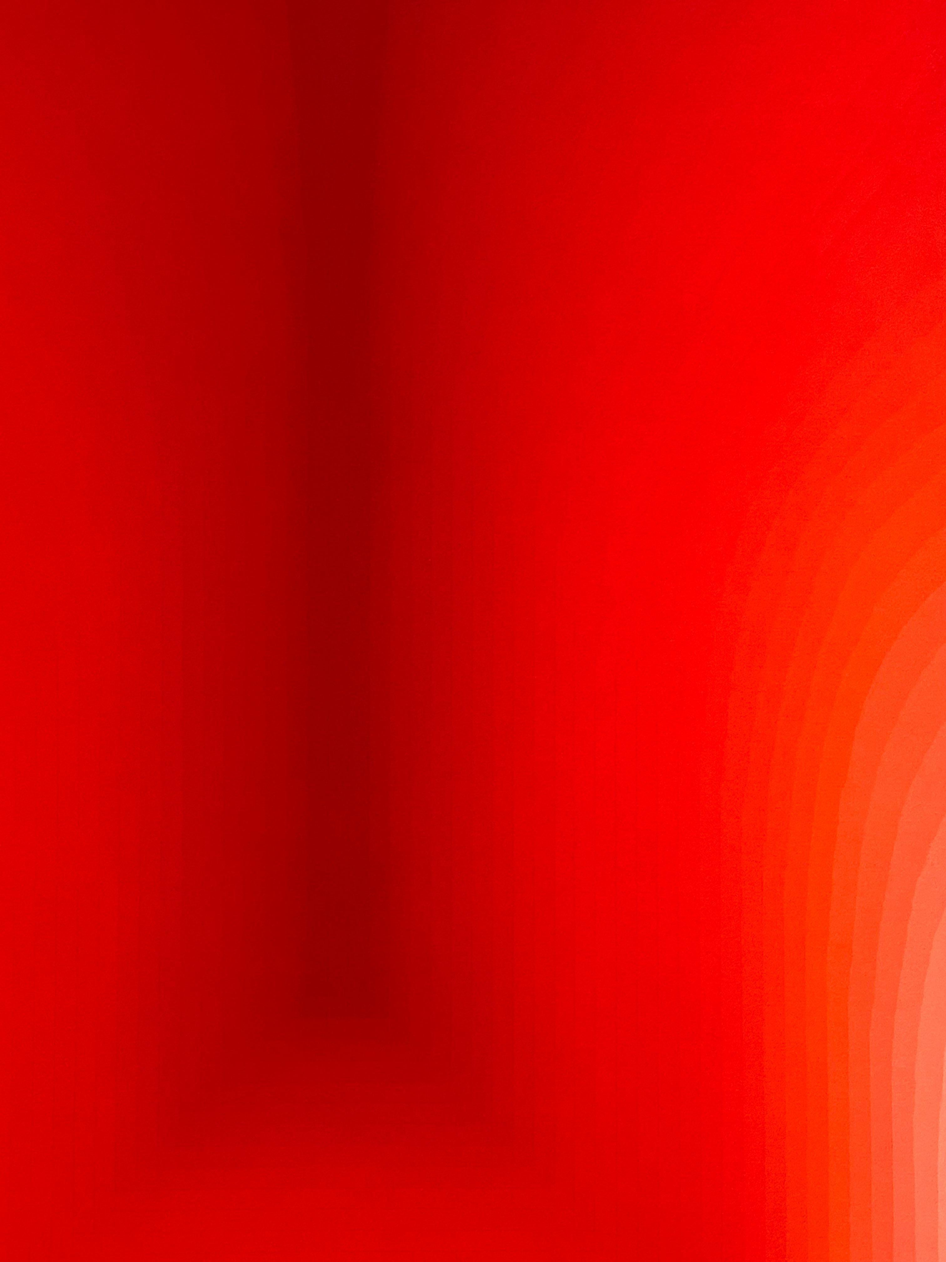 As If Four - Abstract Painting Gradient Curving Stripes Bright Coral Red, 2024 For Sale 6