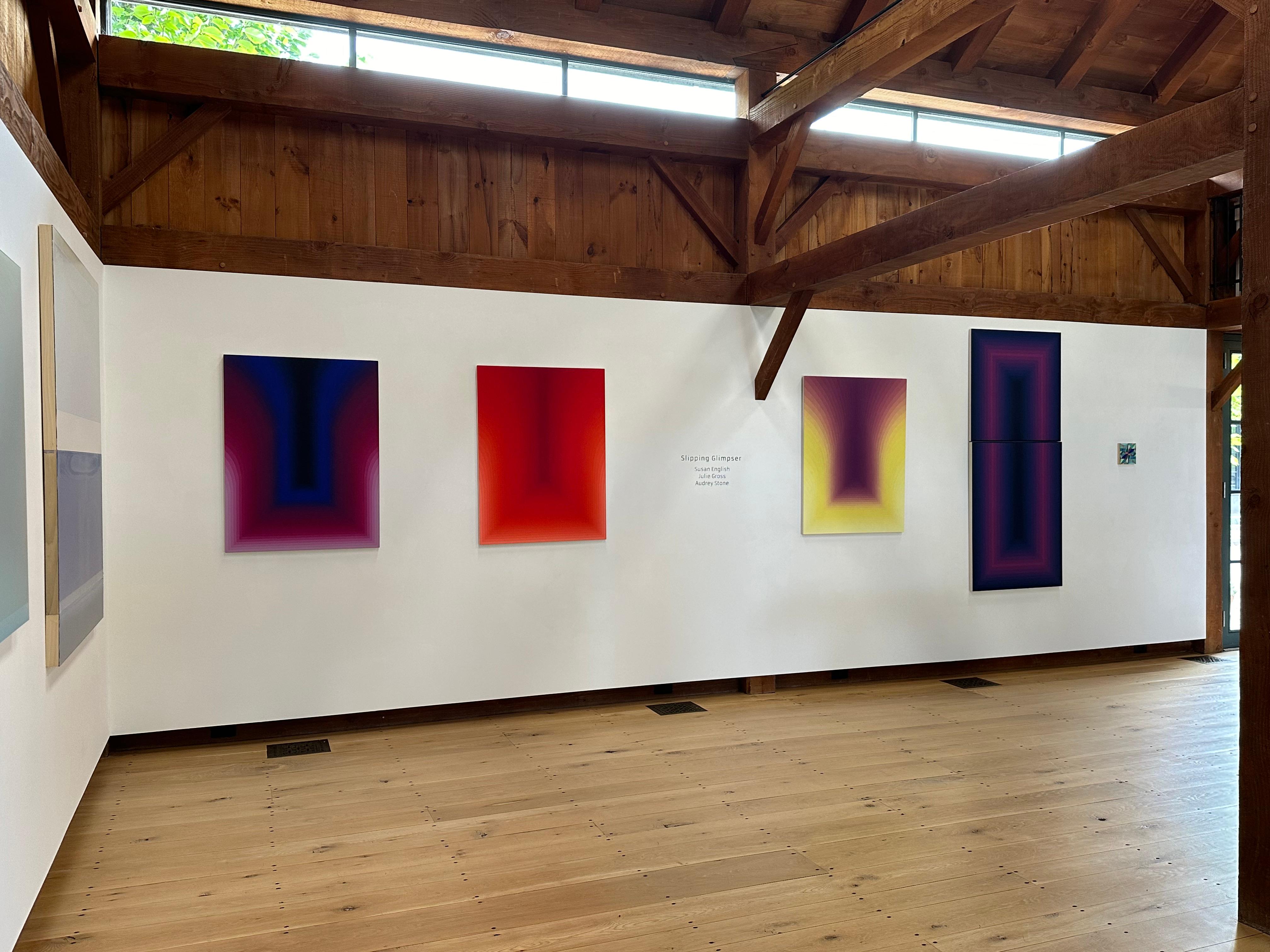 As If Three - Abstract Painting Gradient Curving Stripes Purple Magenta, 2024 For Sale 5