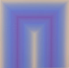 Come Close - Strisce astratte contemporanee a gradienti Lilla Lavanda Viola, 2020