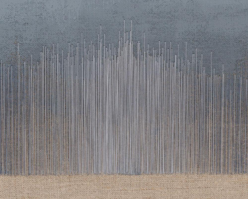 Grey - Abstract Painting by Audrey Stone