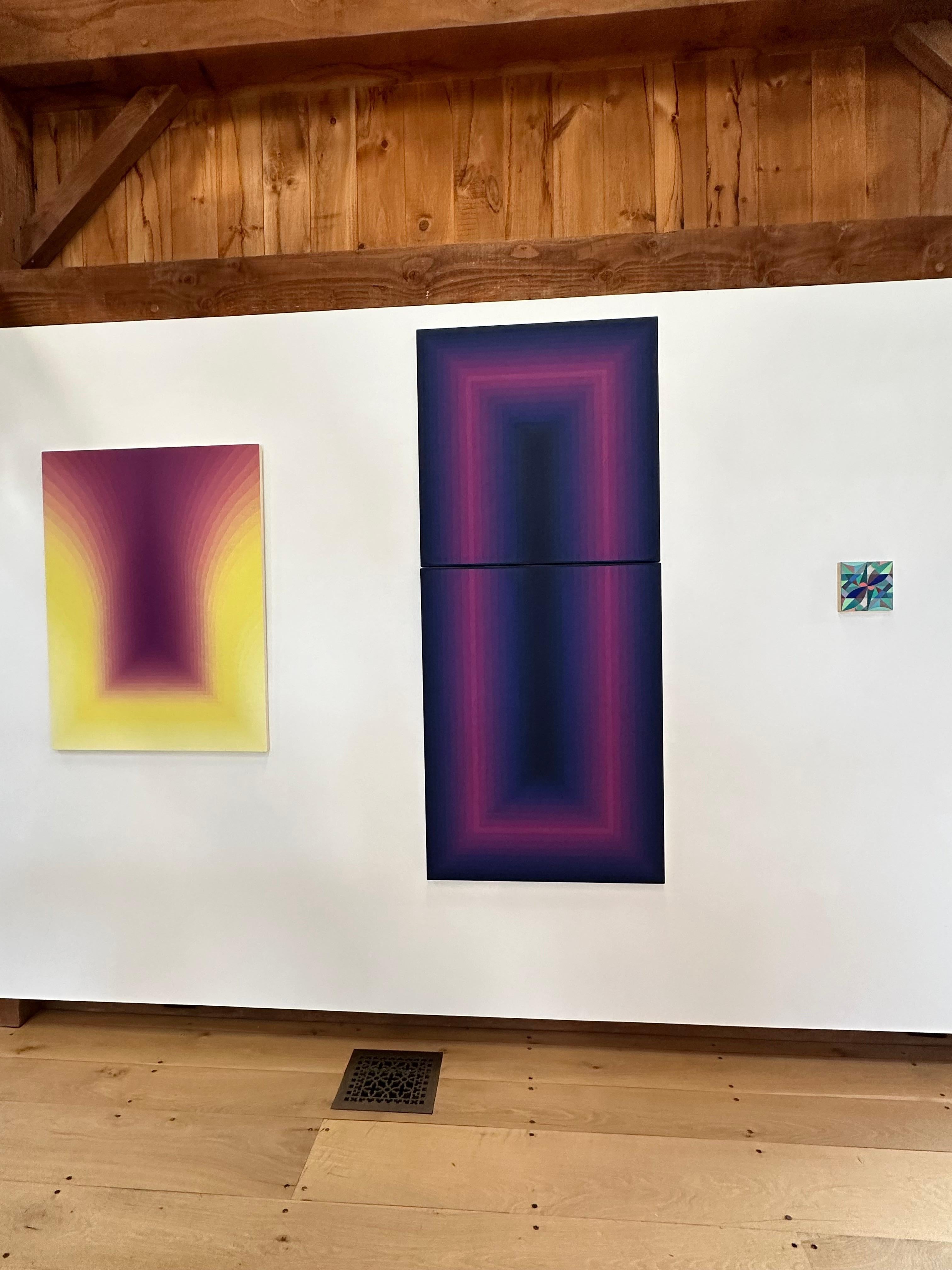 Ombra lunga - Pittura astratta contemporanea Viola Gradiente, 2024 - Painting Contemporaneo di Audrey Stone