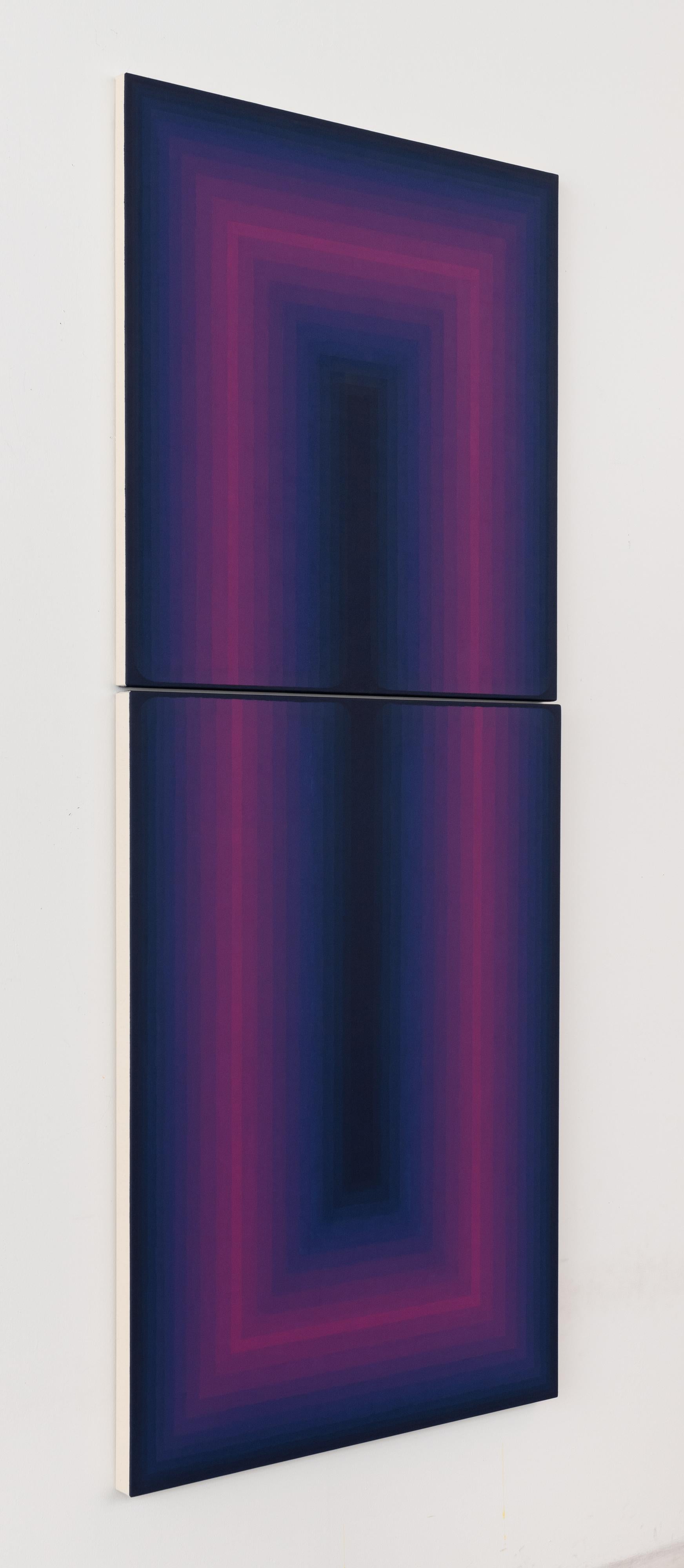 Ombra lunga - Pittura astratta contemporanea Viola Gradiente, 2024 in vendita 1