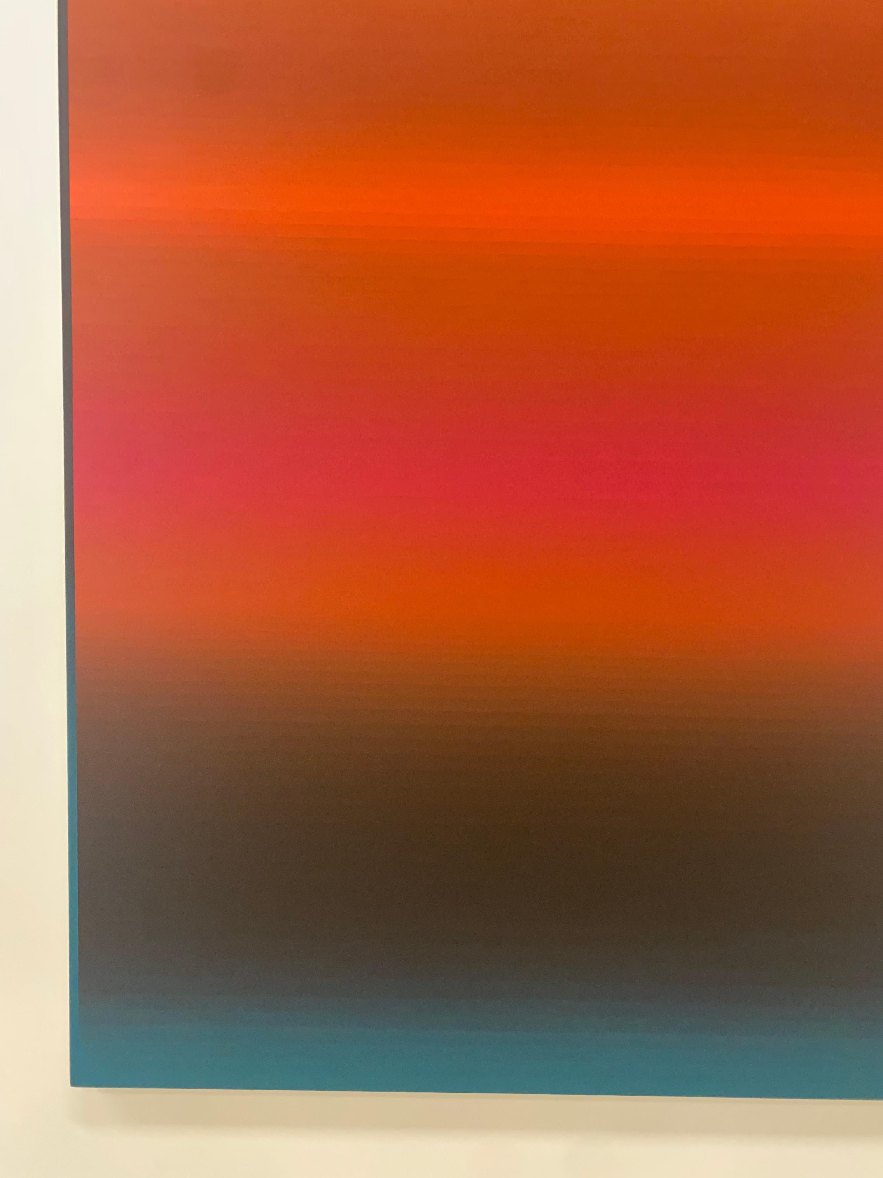 Roma Uno - Pittura acrilica astratta contemporanea Strisce sfumate, 2023 in vendita 1