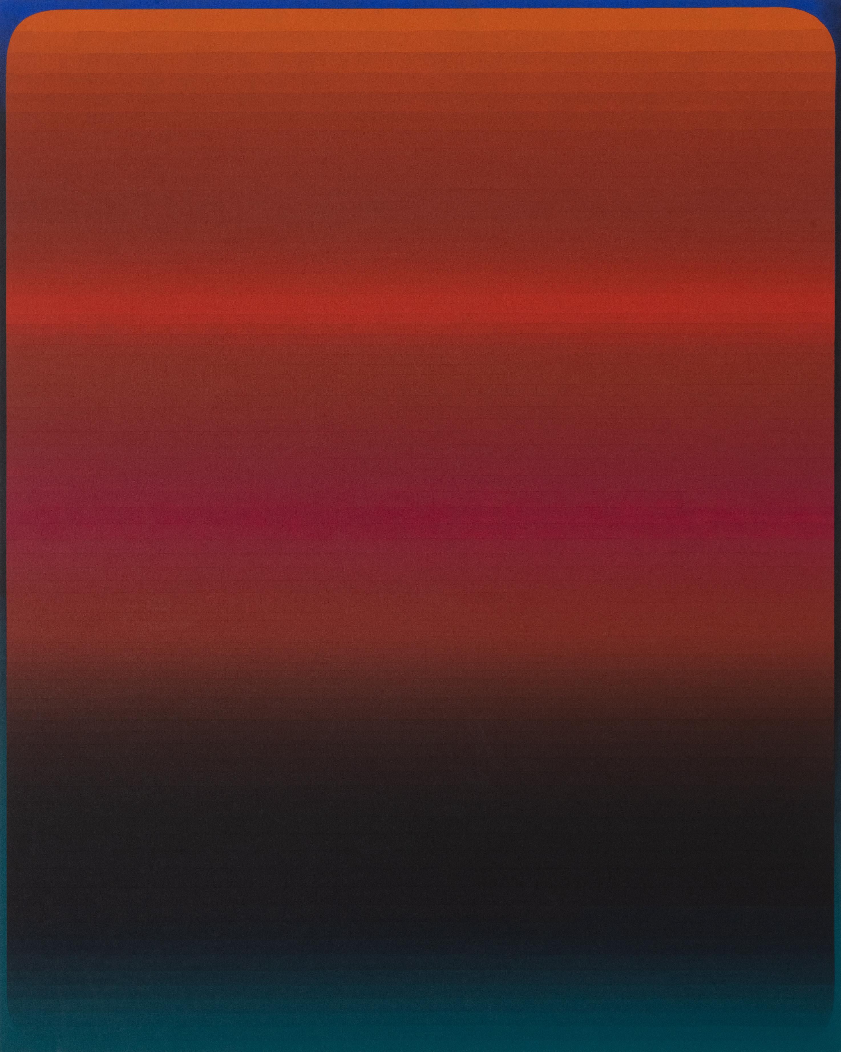 Abstract Painting di Audrey Stone - Roma Uno - Pittura acrilica astratta contemporanea Strisce sfumate, 2023