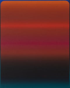 Rome One - Contemporary Abstract Acrylic Painting Gradient Stripes, 2023