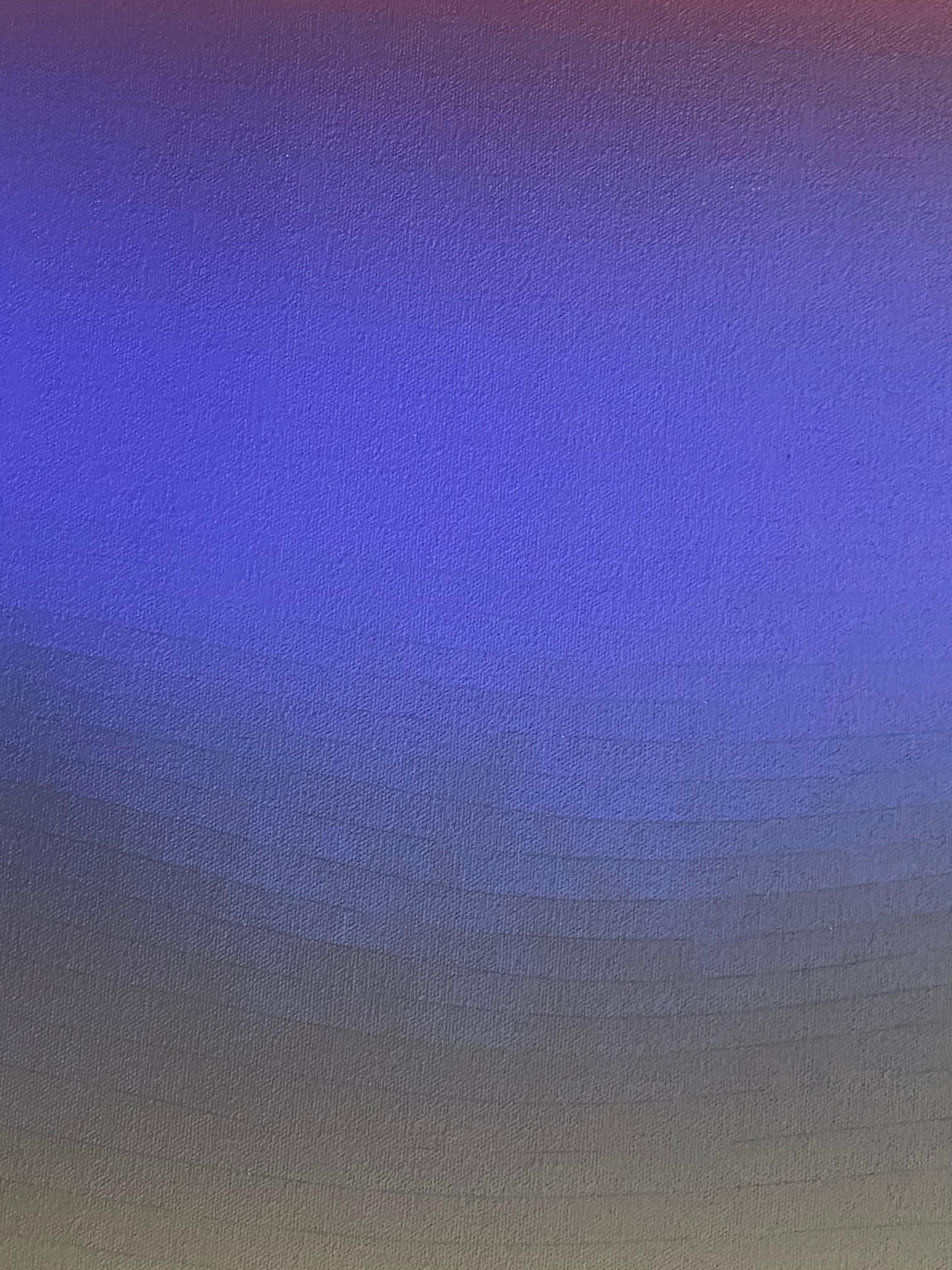 Roma Sette - Gradiente astratto giallo oro blu navy rosa caldo arancione, 2023 in vendita 6