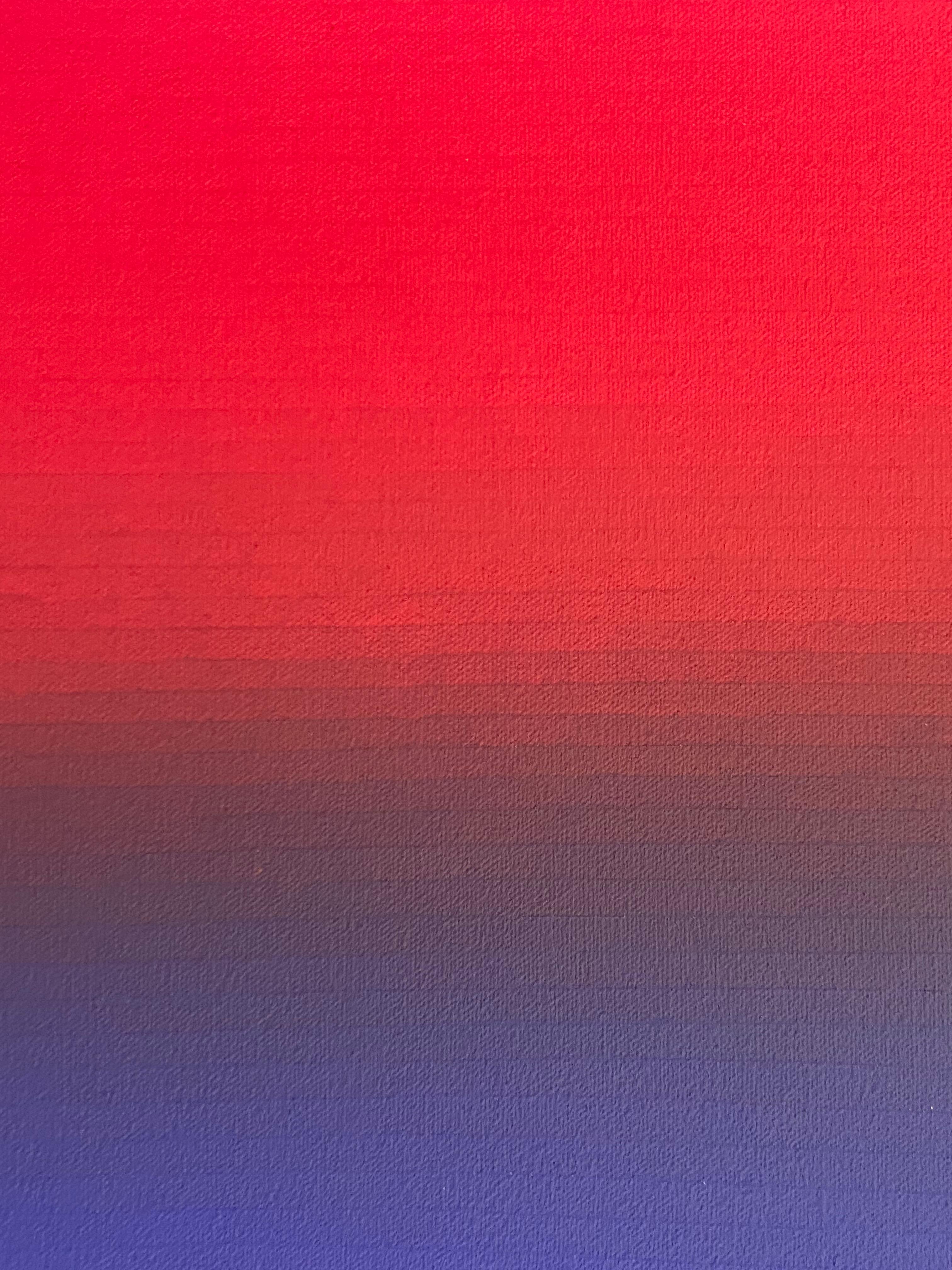 Roma Sette - Gradiente astratto giallo oro blu navy rosa caldo arancione, 2023 in vendita 7