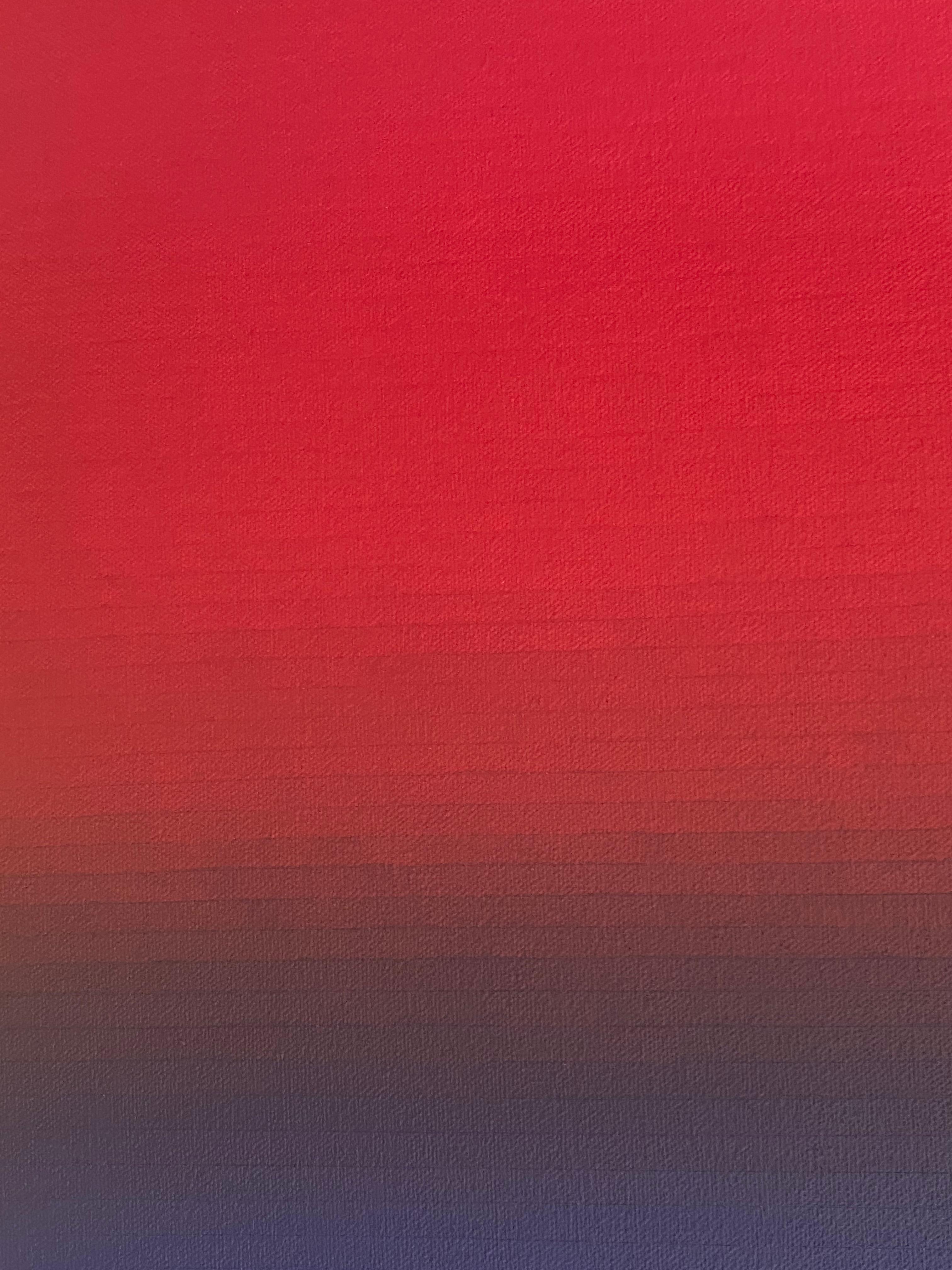 Roma Sette - Gradiente astratto giallo oro blu navy rosa caldo arancione, 2023 in vendita 8