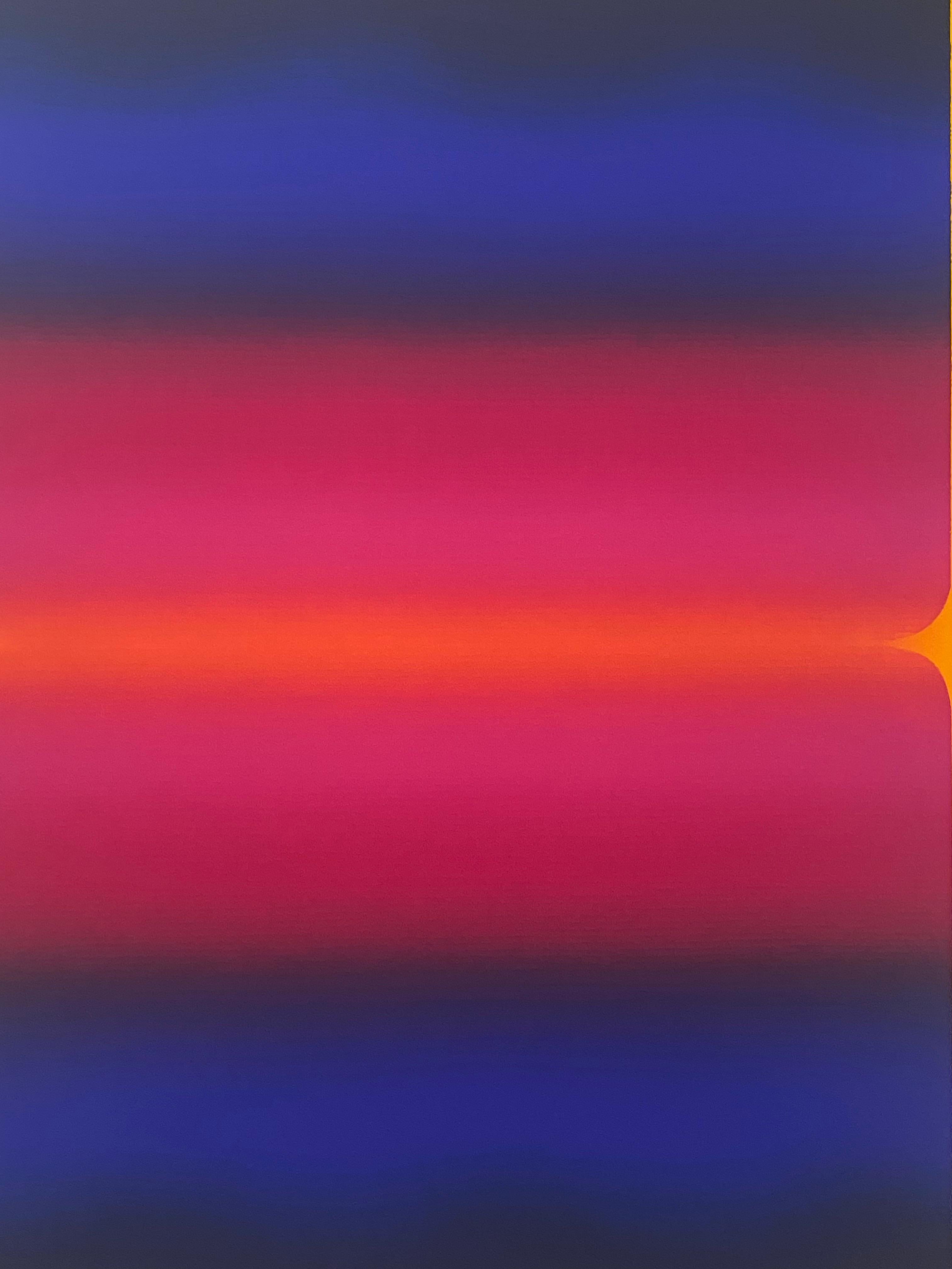 Roma Sette - Gradiente astratto giallo oro blu navy rosa caldo arancione, 2023 in vendita 2