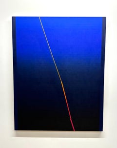 Rome Six - Abstract Navy Midnight Blue Orange Fuchsia Pink Gradient Color, 2023