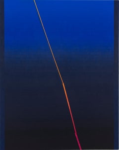 Rome Six - Abstract Navy Midnight Blue Orange Fuchsia Pink Gradient Color, 2023