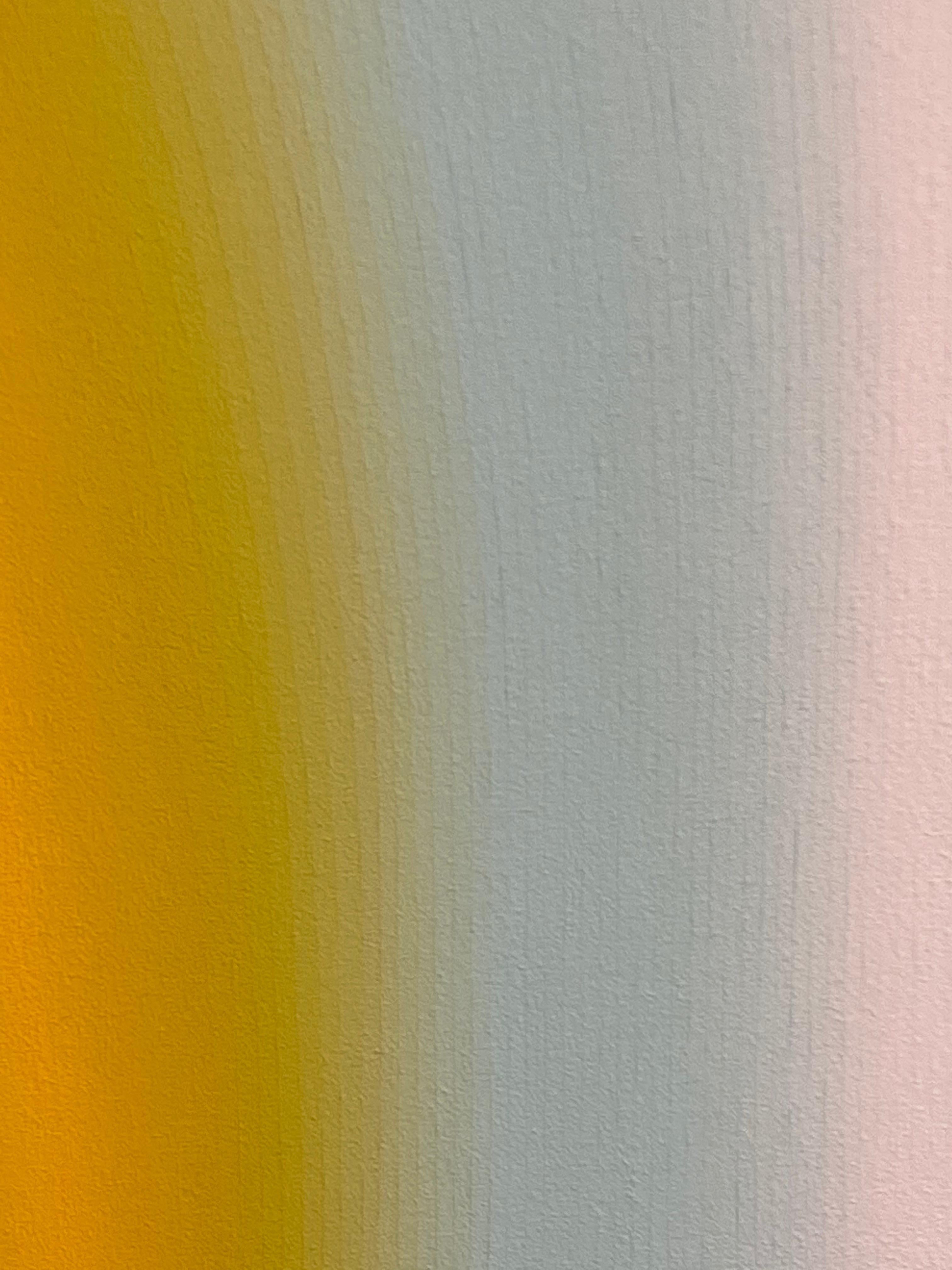 Sechs Shadow Valley Sechs, Hellgelgel Orange, Mintblau, Weiß Gradient Curving Shape im Angebot 3