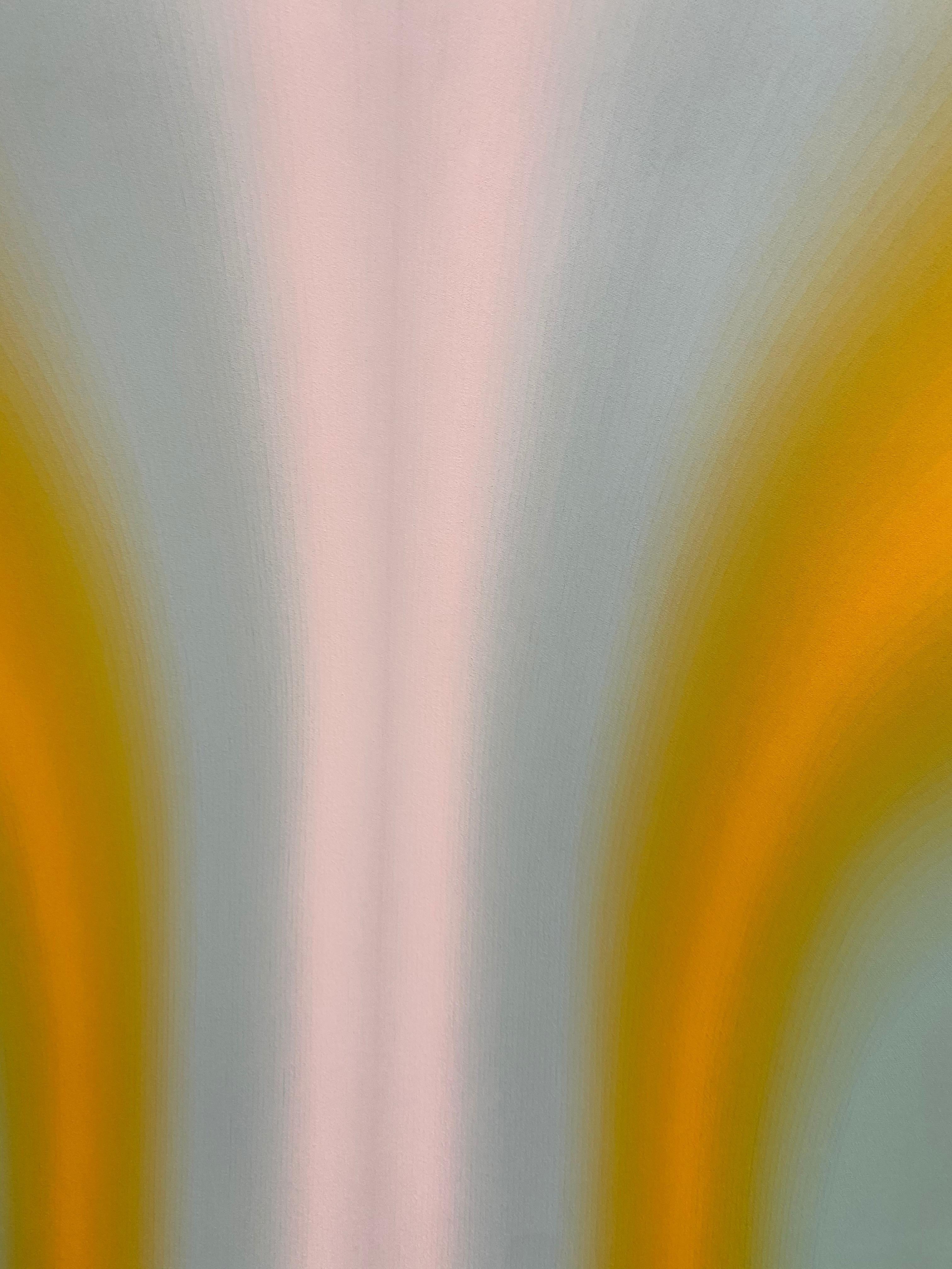 Shadow Valley Six - Yellow Orange Mint Blue White Gradient Abstract, 2021 For Sale 7