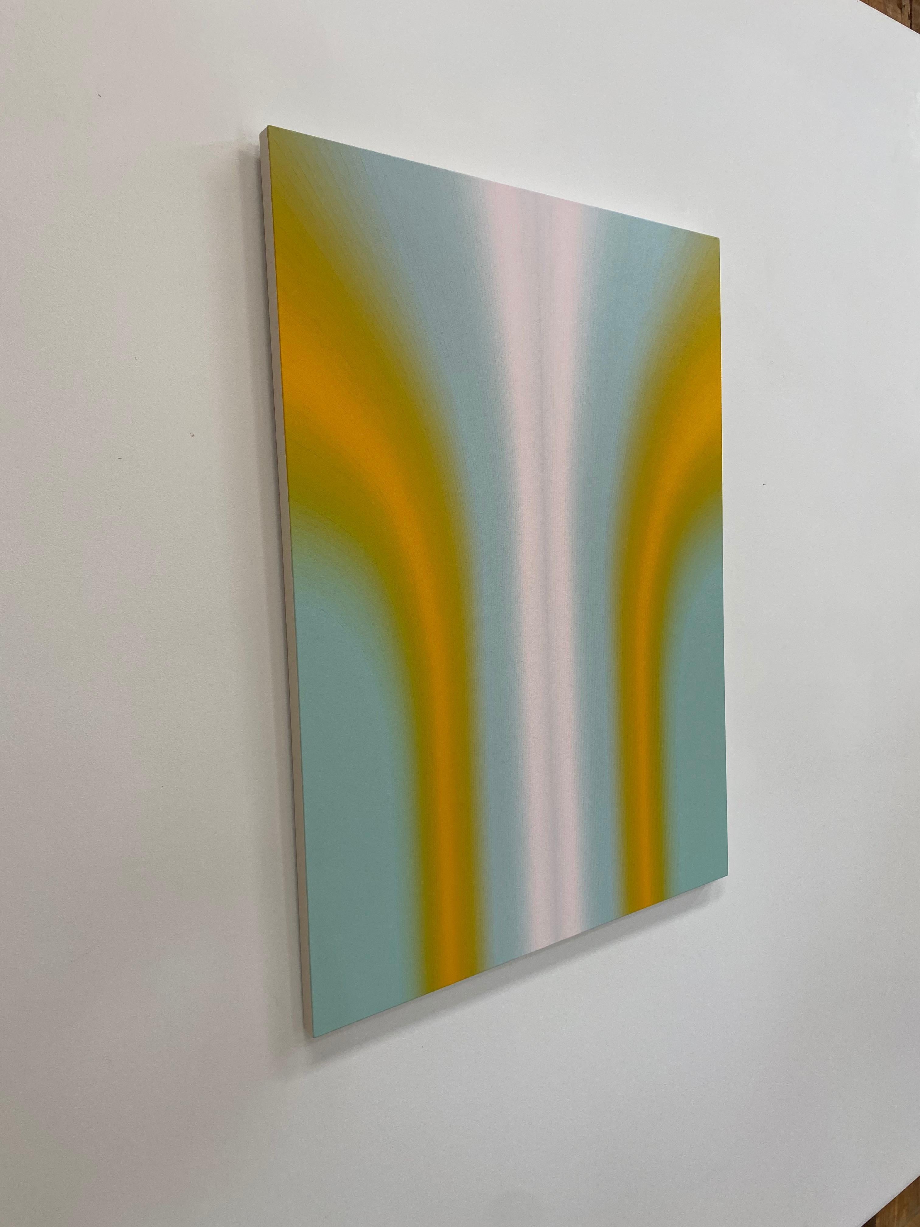 Shadow Valley Six - Yellow Orange Mint Blue White Gradient Abstract, 2021 For Sale 11