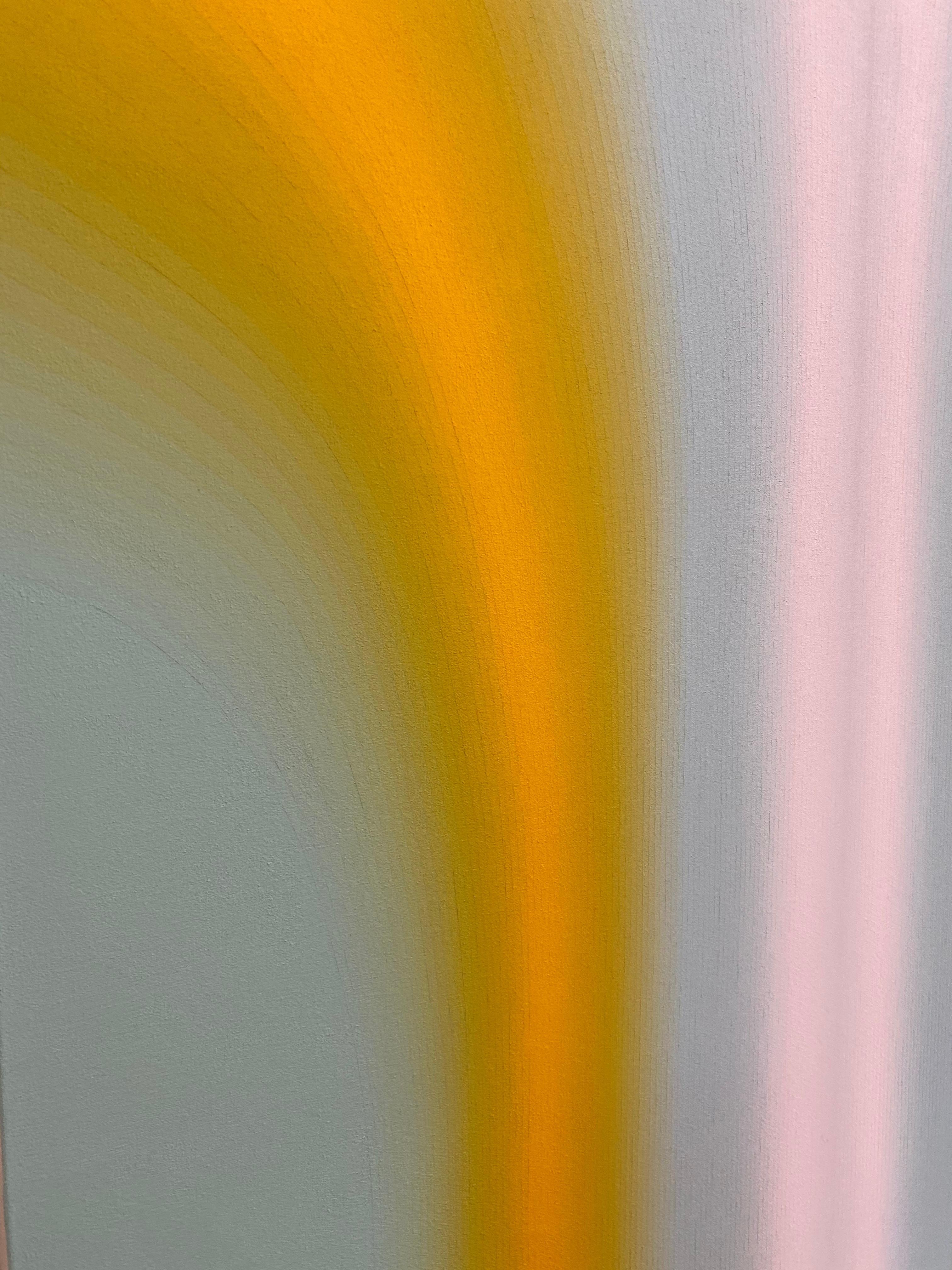 Shadow Valley Six - Yellow Orange Mint Blue White Gradient Abstract, 2021 For Sale 3
