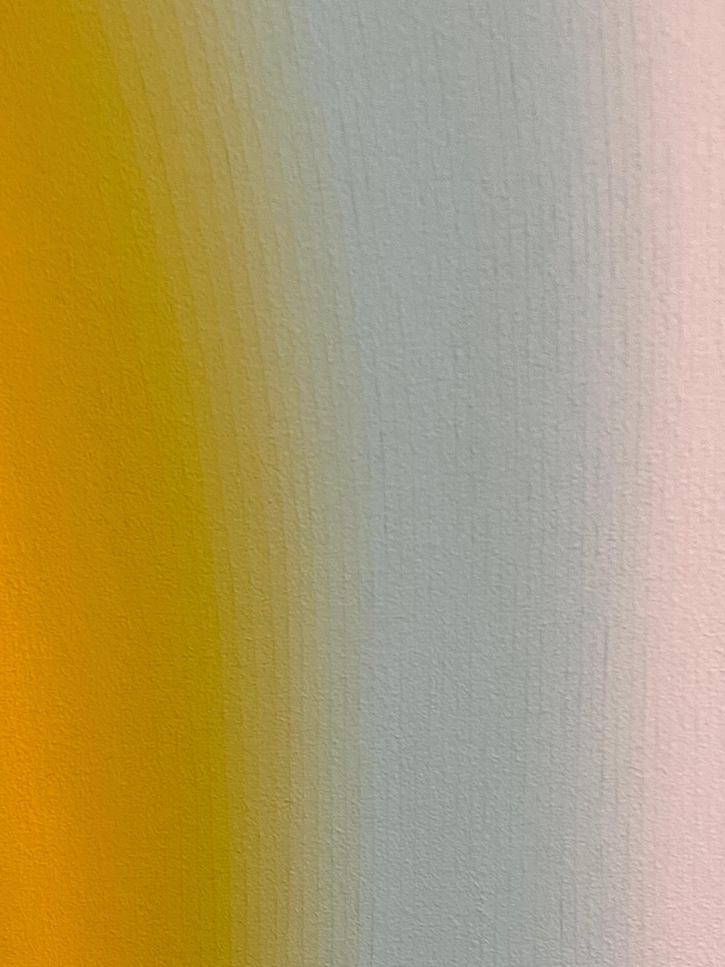 Shadow Valley Six - Yellow Orange Mint Blue White Gradient Abstract, 2021 For Sale 4