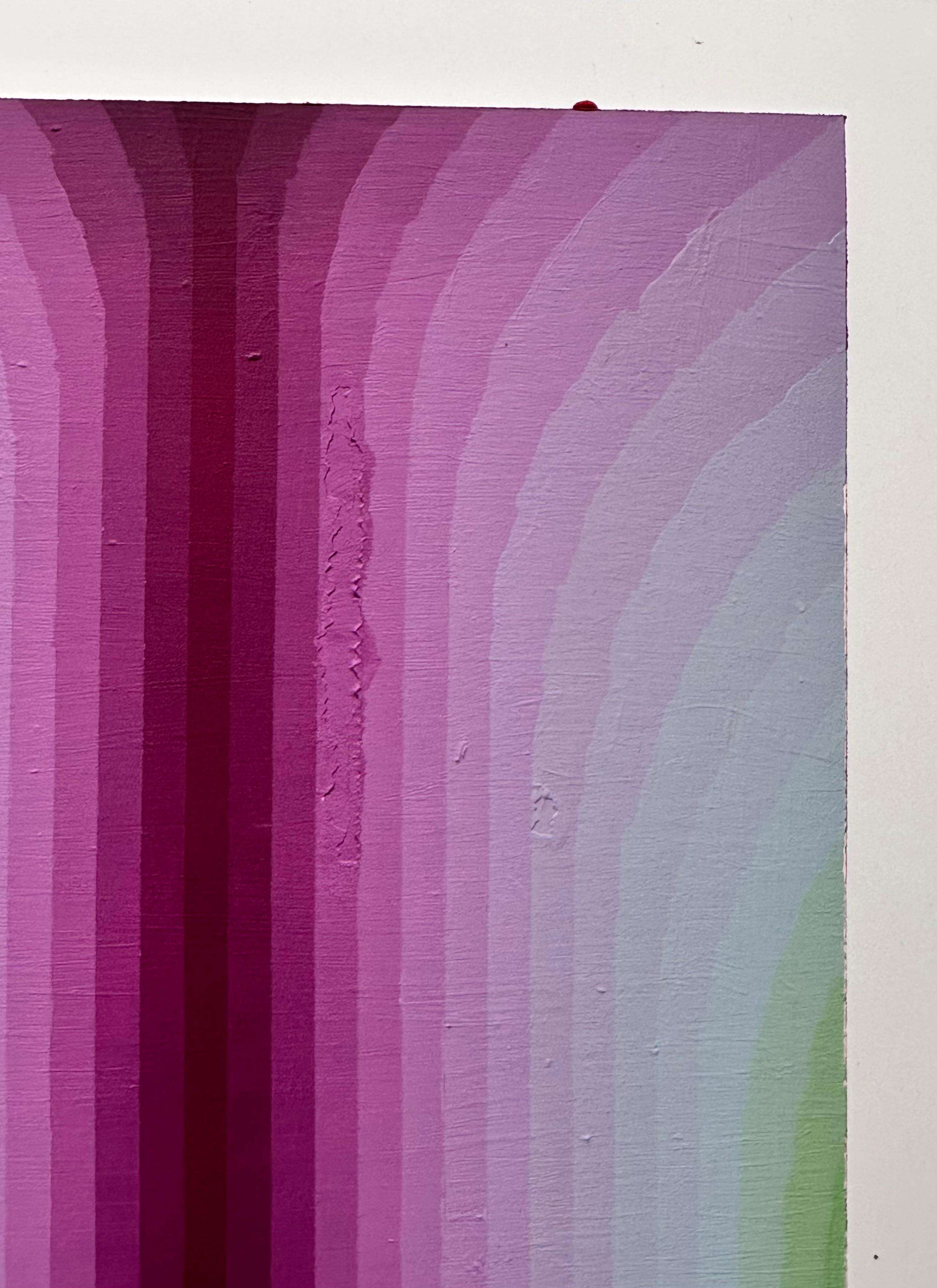 Étude pour As If Eight - Contemporary Abstract Purple Blue Green Stripes, 2024 en vente 4