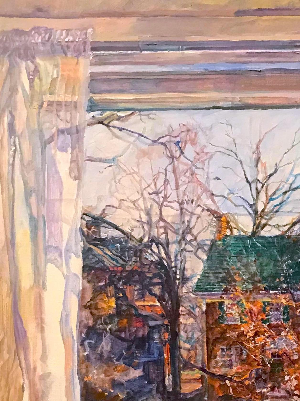 Bourgeoiscape II: opere d'arte nel genere del realismo narrativo - Painting di Audrey Ushenko