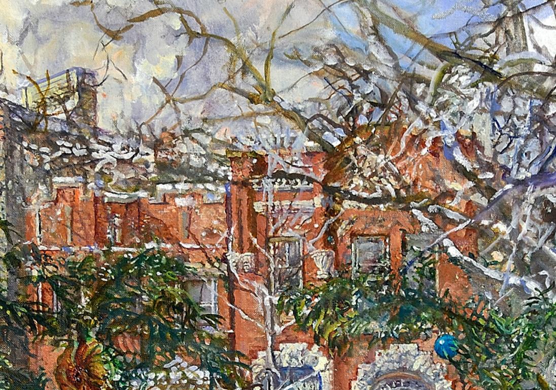 Árboles de vacaciones vivos : obras de arte en el género del realismo narrativo - Painting Realista de Audrey Ushenko
