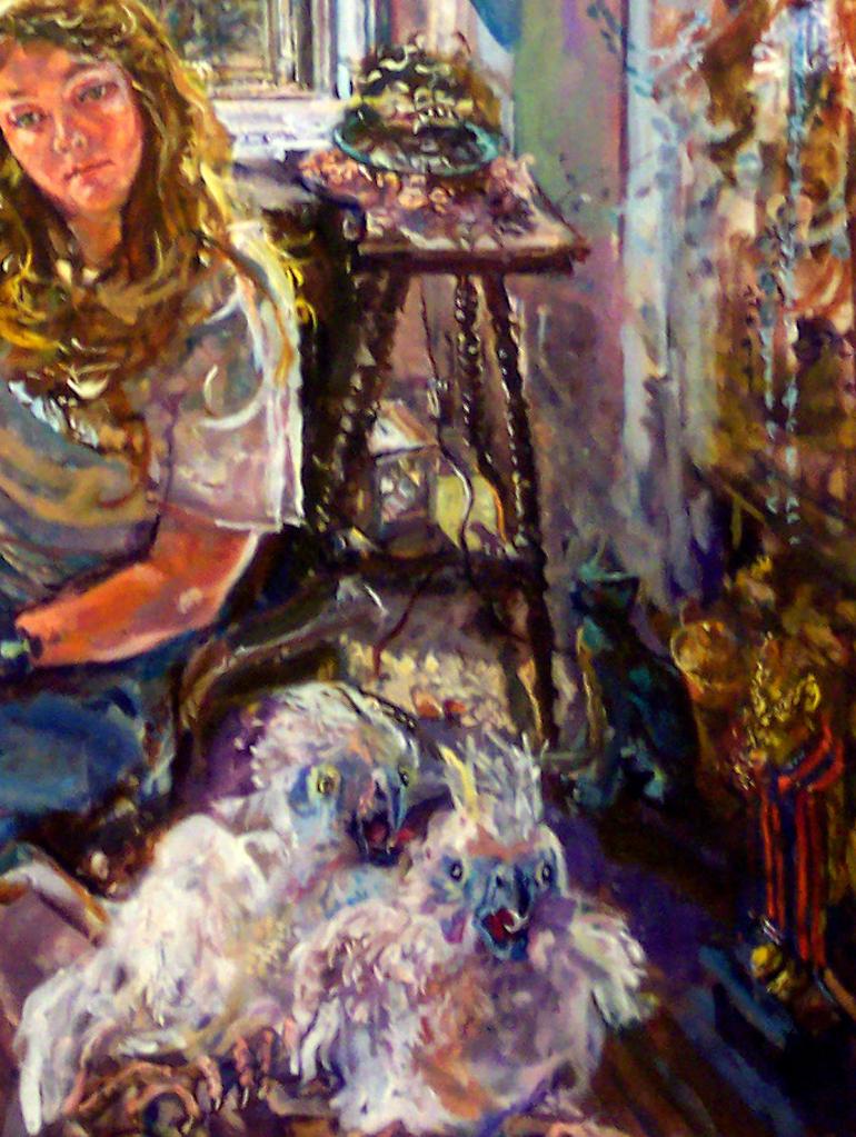 Conocer mi destino : obras de arte en el género del realismo narrativo - Portrait Painting Marrón de Audrey Ushenko